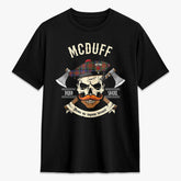 McDuff Hunting Modern Tartan Crest 2D T-shirt - Alba Skull Style